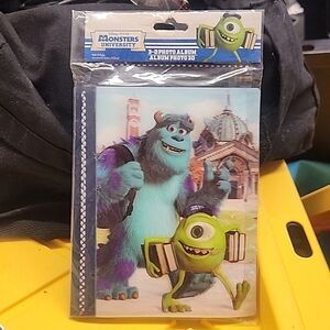 Disney Pixar Monsters University 3-D Photo Album Holds 32 Photos Old Vintage New